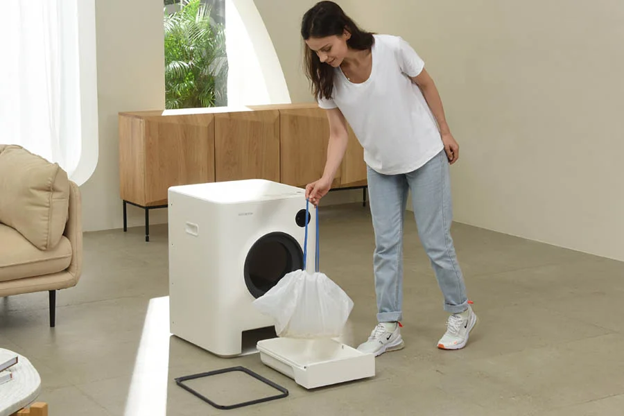 semi automatic cat litter box